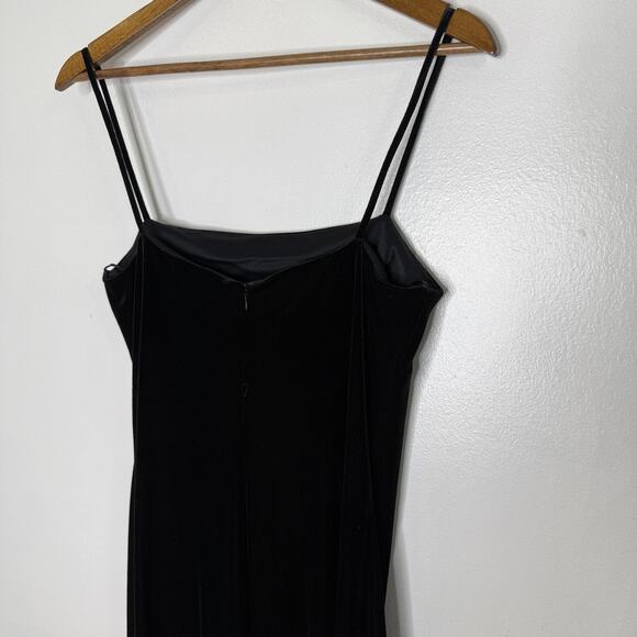 Arianna by Rachel Kaye Dress Womens 10 Velvet Embroidered Spaghetti Strap USA - Picture 6 of 8